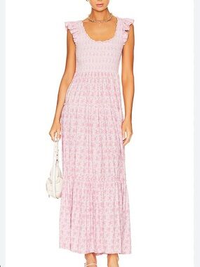 LoveShackFancy Chessie Floral Tiered Maxi Dress